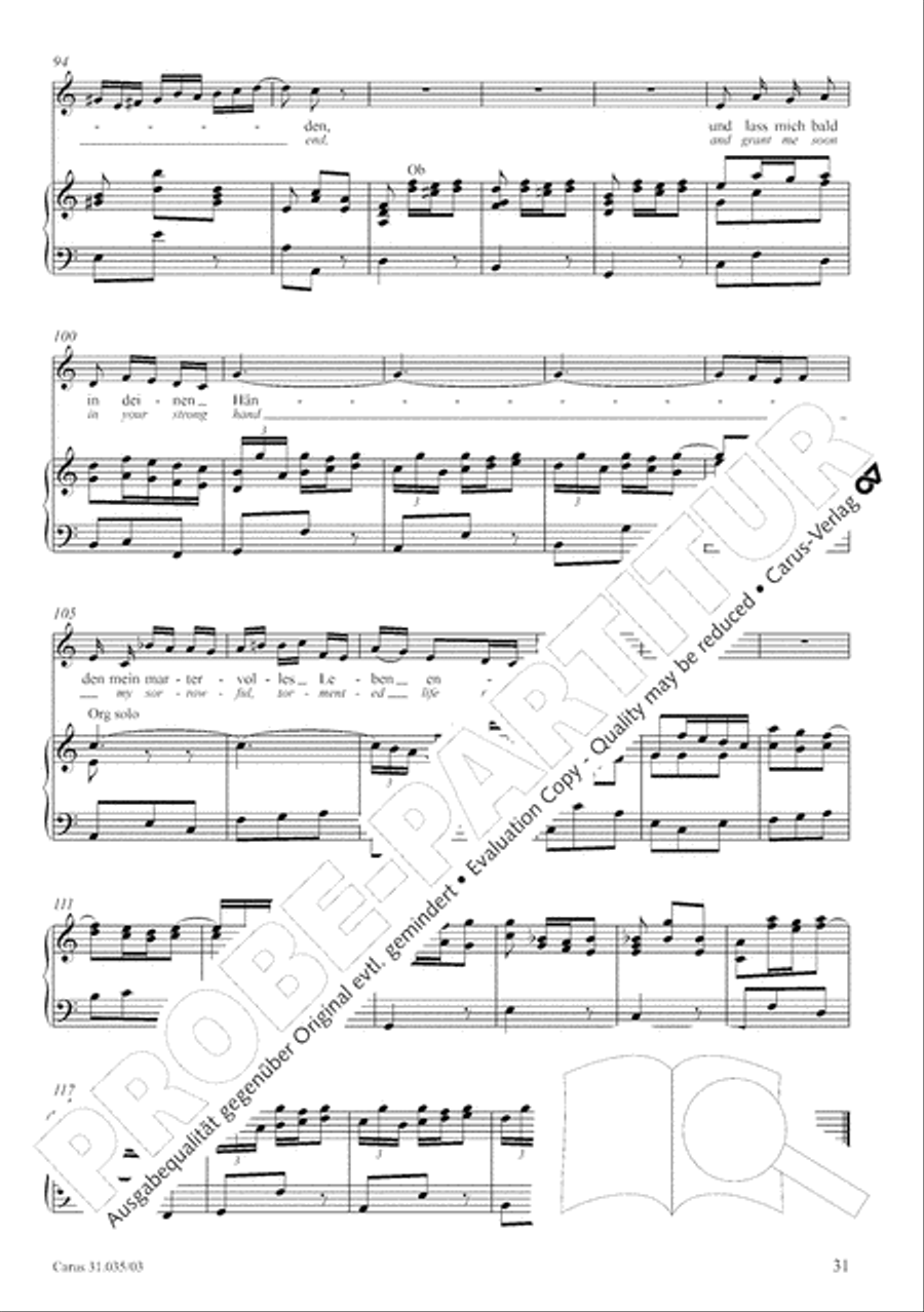 Soul and spirit are astounded (Geist und Seele wird verwirret) English Horn scores gallery preview page 32
