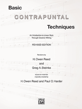 Book cover for Basic Contrapuntal Techniques