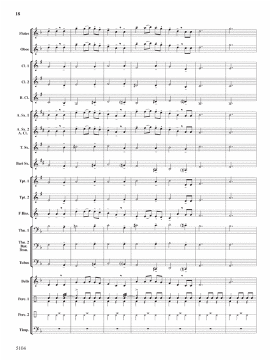 A Christmas Fantasy in 3/4 Time Concert Band scores gallery preview page 17