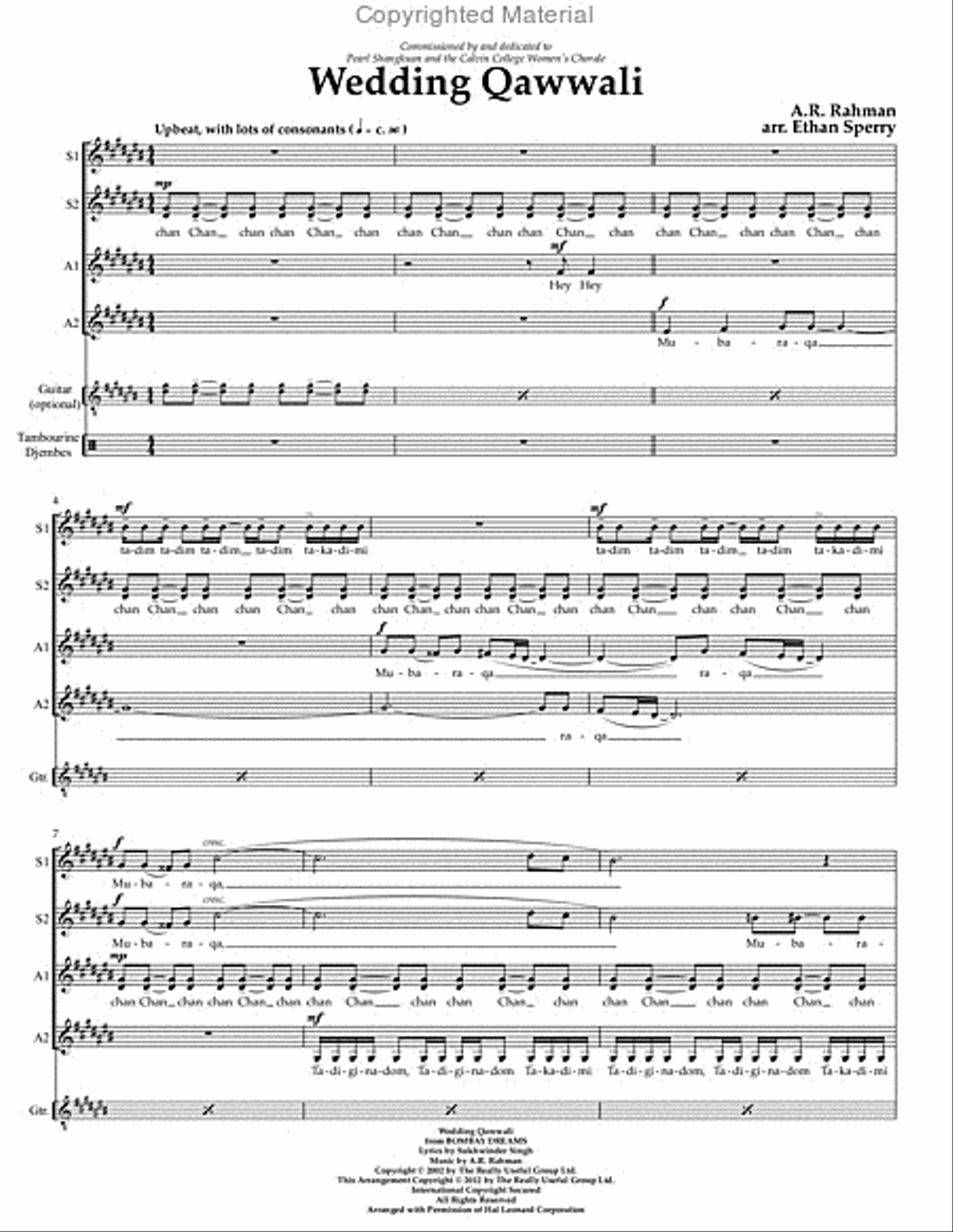 wedding qawwali SSAA scores gallery preview page 2