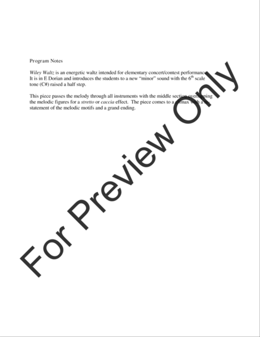 Wiley Waltz (Score) String Orchestra scores gallery preview page 3