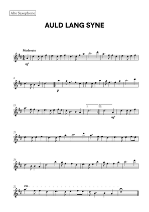 Book cover for Auld Lang Syne (for Alto Sax)