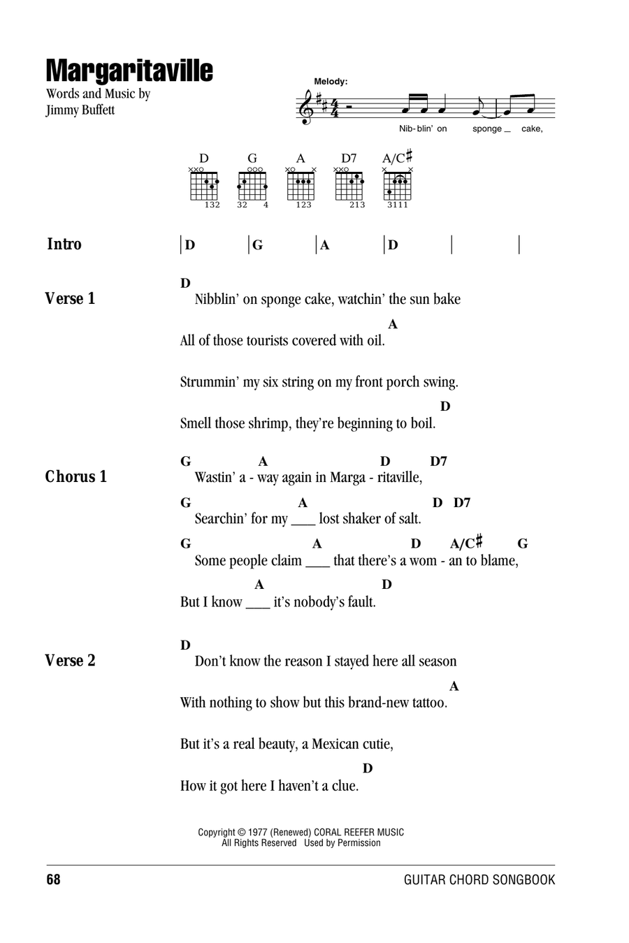 Margaritaville Acoustic Guitar scores gallery preview page 1