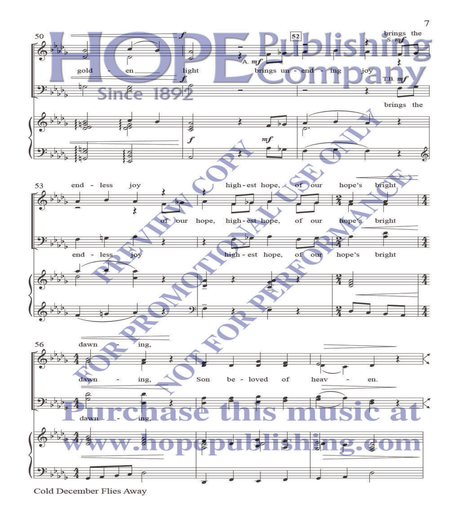 Cold December Flies Away Cold December Flies Away 4-Part scores gallery preview page 7