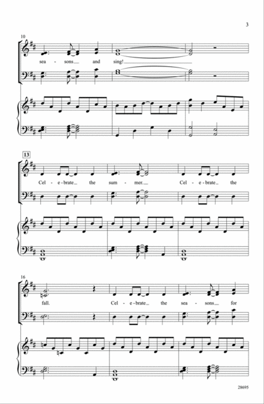 Celebrate the Seasons Celebrate the Seasons 4-Part scores gallery preview page 3