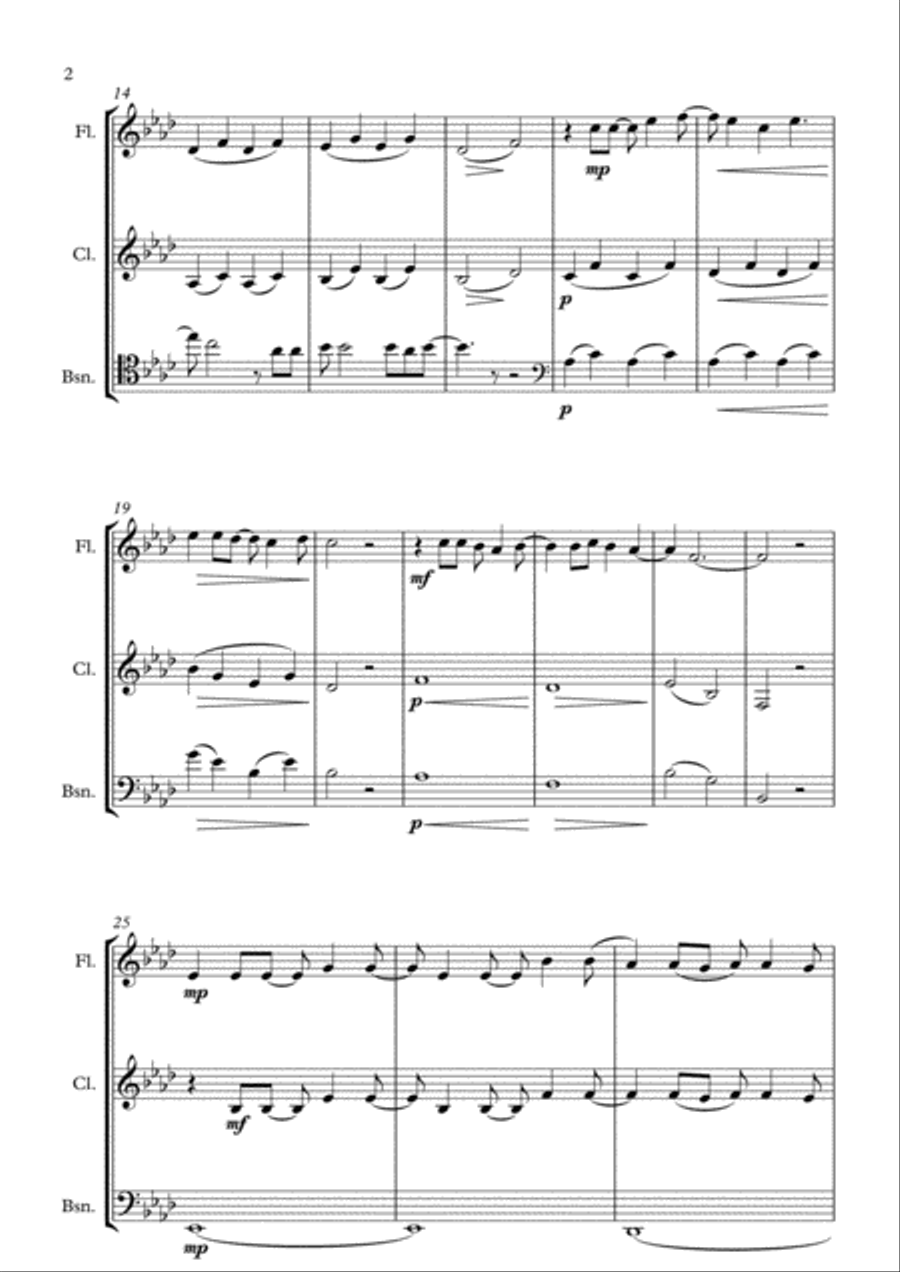 Let It Go (from Frozen) Woodwind Trio scores gallery preview page 2