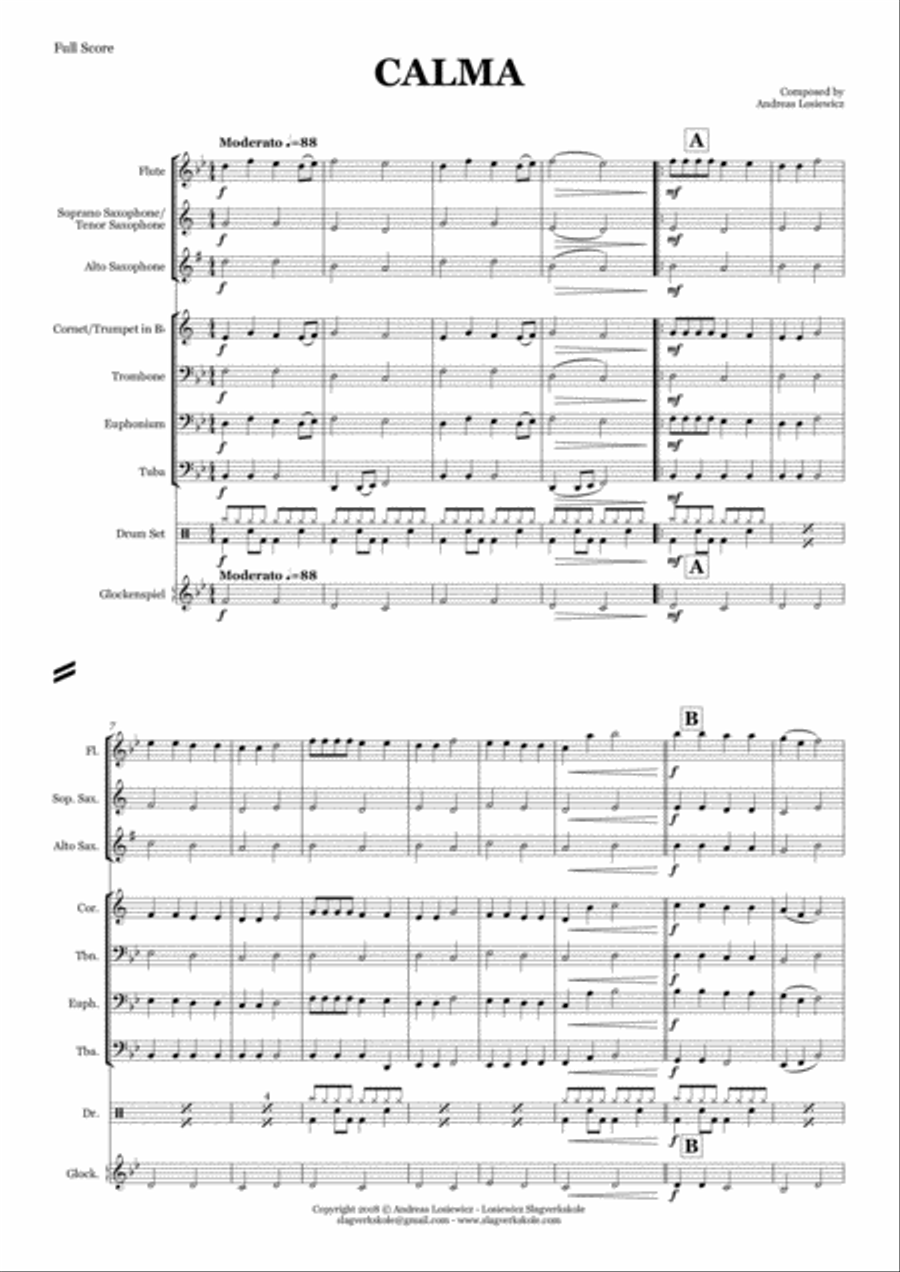 Calma Concert Band scores gallery preview page 2