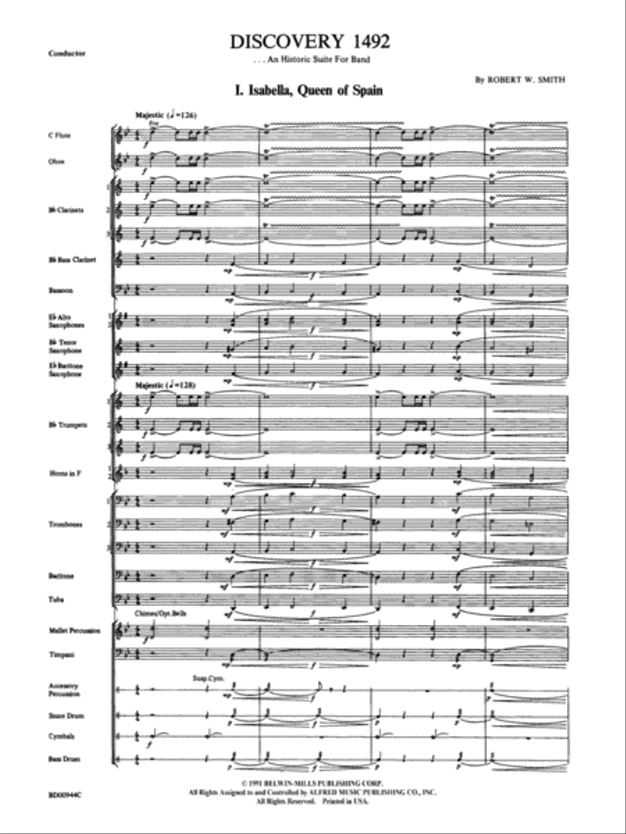 Discovery 1492: Score Concert Band scores gallery preview page 3