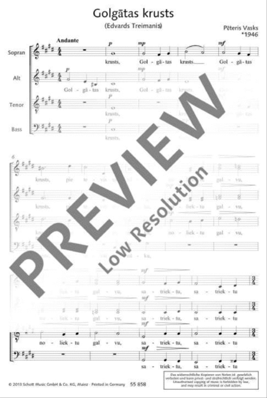 Golgātas krusts Golgātas krusts A Cappella scores gallery preview page 6