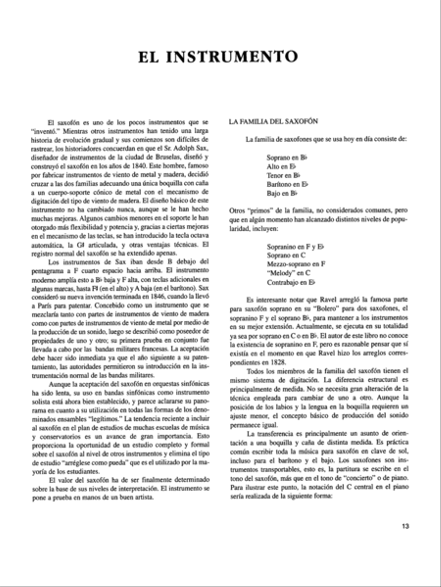 El Arte de Tocar el Saxofón Saxophone scores gallery preview page 12