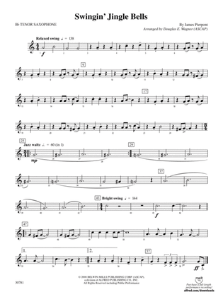 Swingin' Jingle Bells: B-flat Tenor Saxophone
