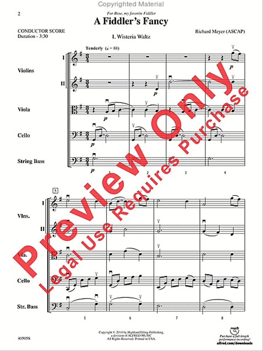 A Fiddler's Fancy String Orchestra scores gallery preview page 2