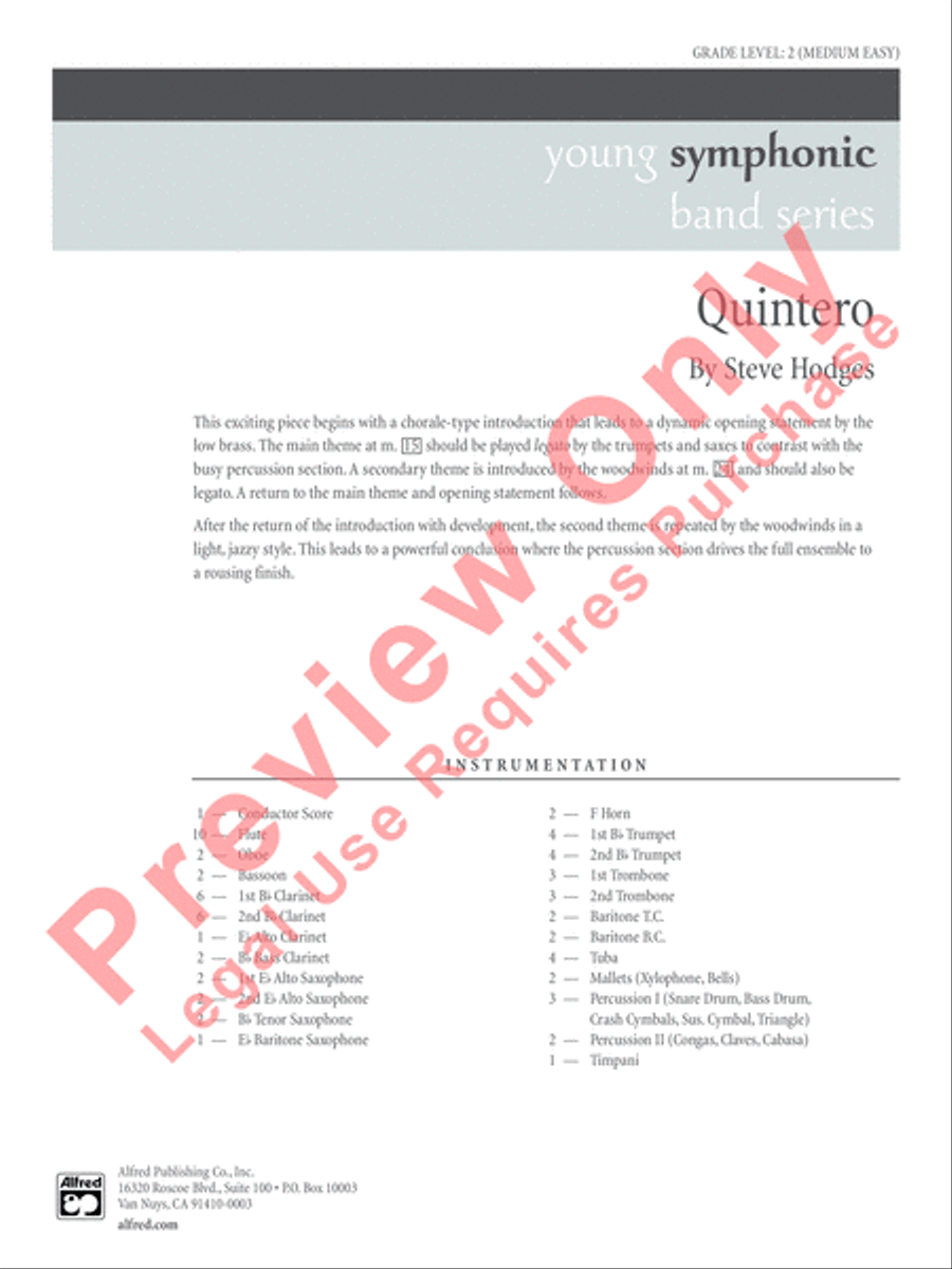 Quintero Concert Band scores gallery preview page 2