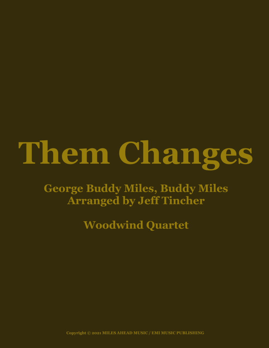 Them Changes Woodwind Quartet scores gallery preview page 1