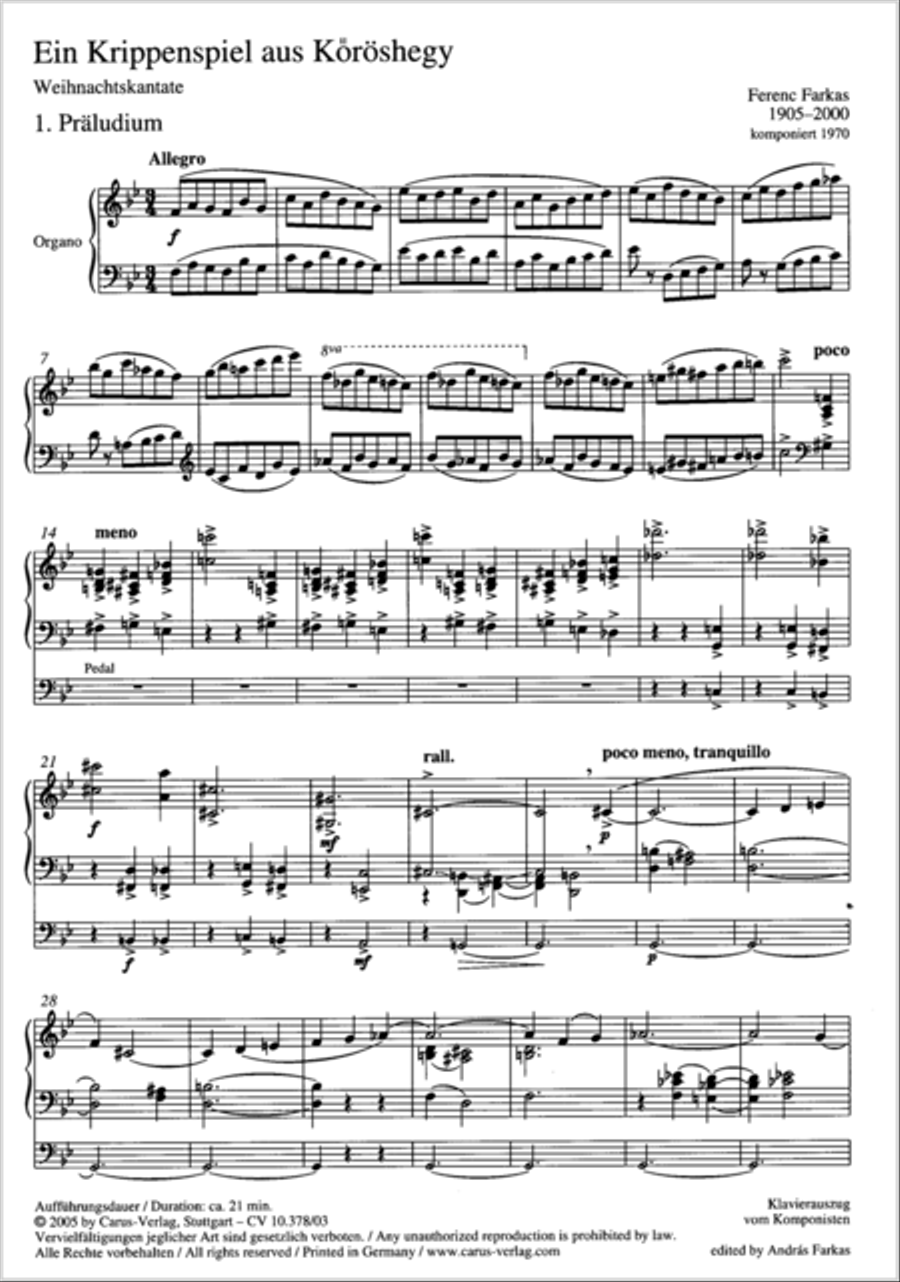 Ein Krippenspiel aus Koroshegy Choir scores gallery preview page 2