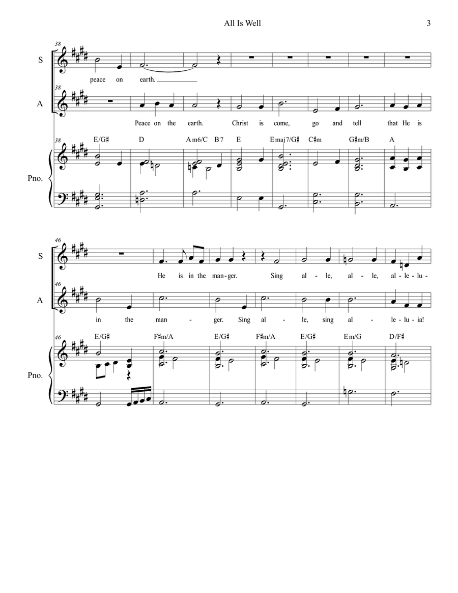 All Is Well Alto Voice scores gallery preview page 3