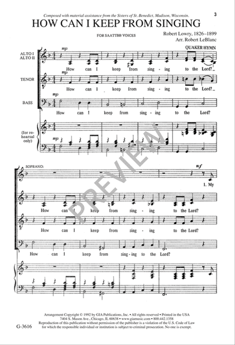 How Can I Keep from Singing Choir scores gallery preview page 4