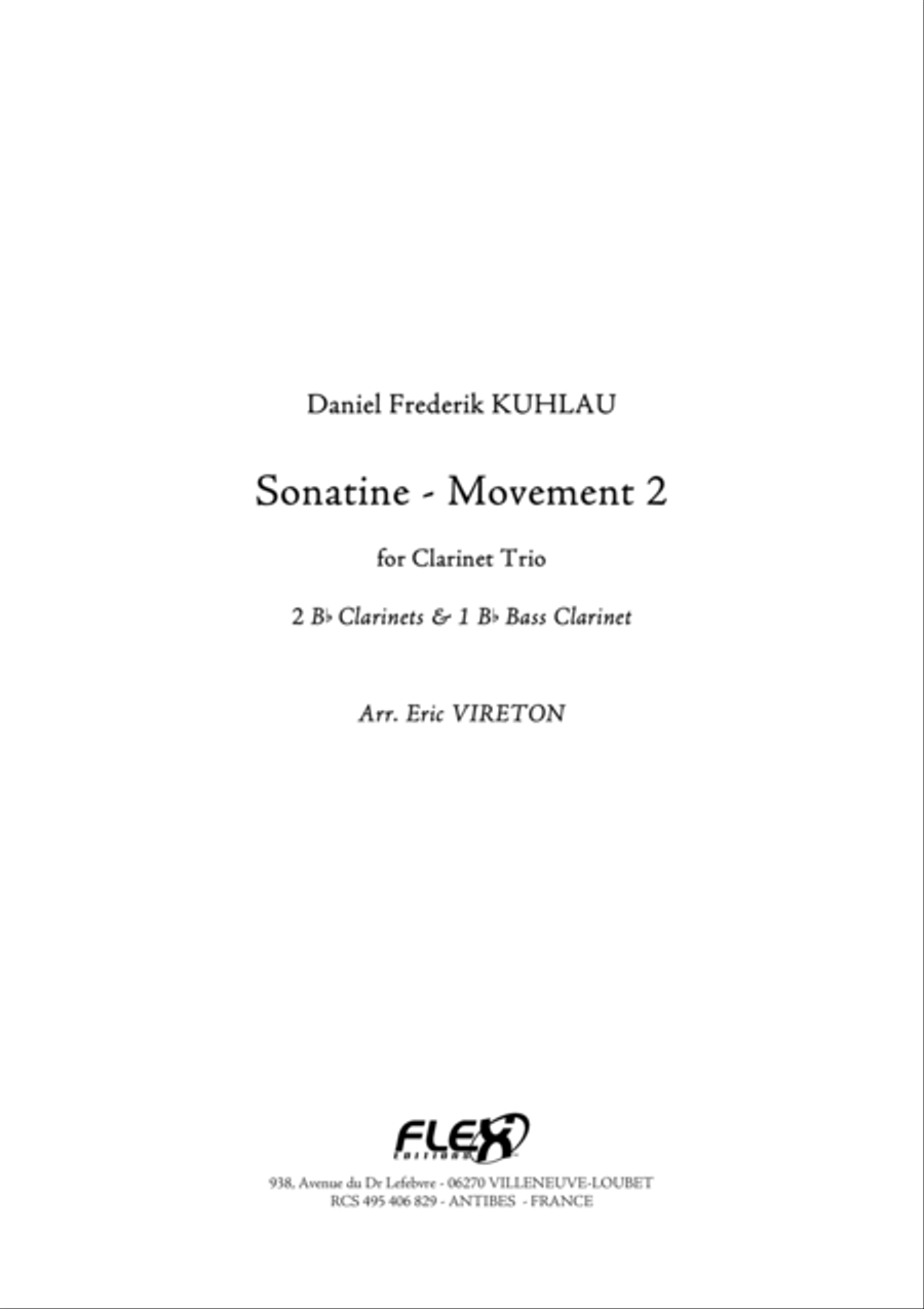 Sonatine - Mvt. 2 Clarinet Trio scores gallery preview page 1