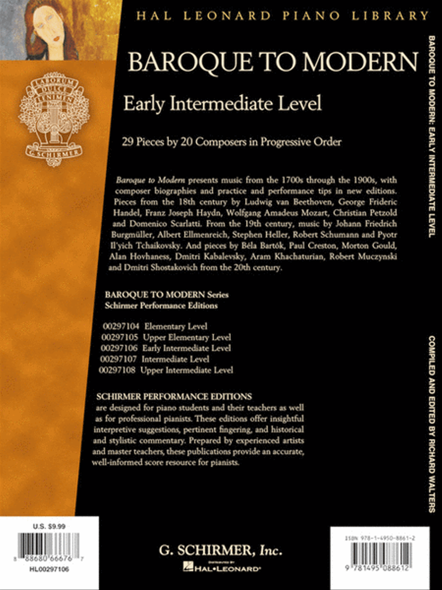 Baroque to Modern: Early Intermediate Level Piano Solo scores gallery preview page 8