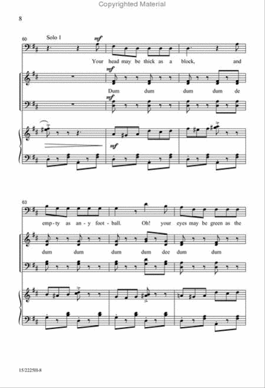 If You've Only Got a Moustache 4-Part scores gallery preview page 8