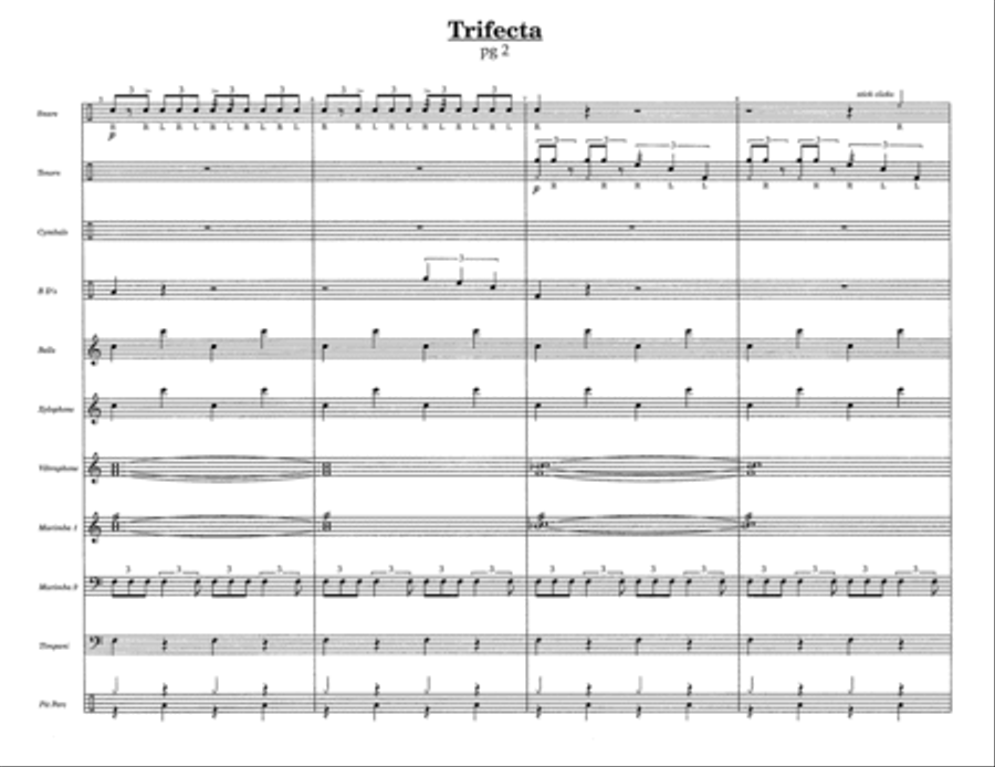 Trifecta w/Tutor Tracks Trifecta w/Tutor Tracks Percussion Ensemble scores gallery preview page 4