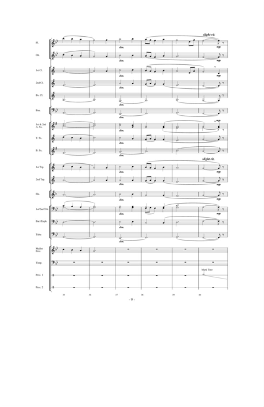 The Falling Rain Concert Band scores gallery preview page 8