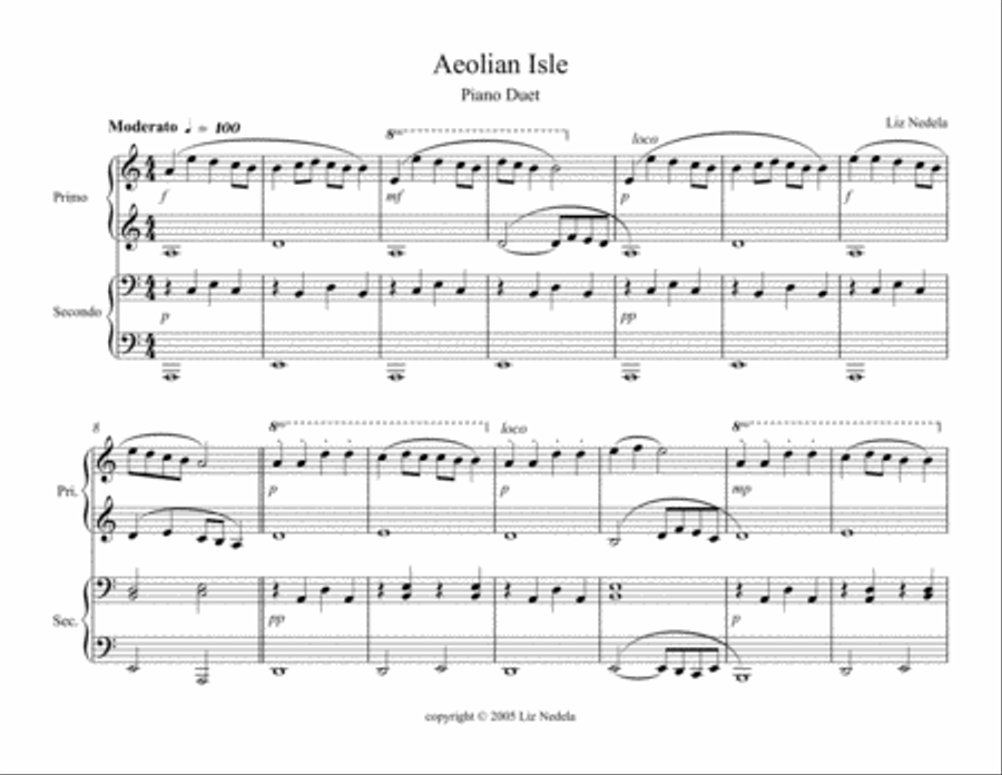 Duets on the Mode 6. Aeolian Isle Set of Parts scores gallery preview page 3