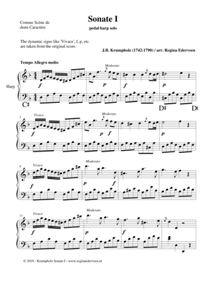 Sonate I by J.B. Krumpholz - pedal harp solo