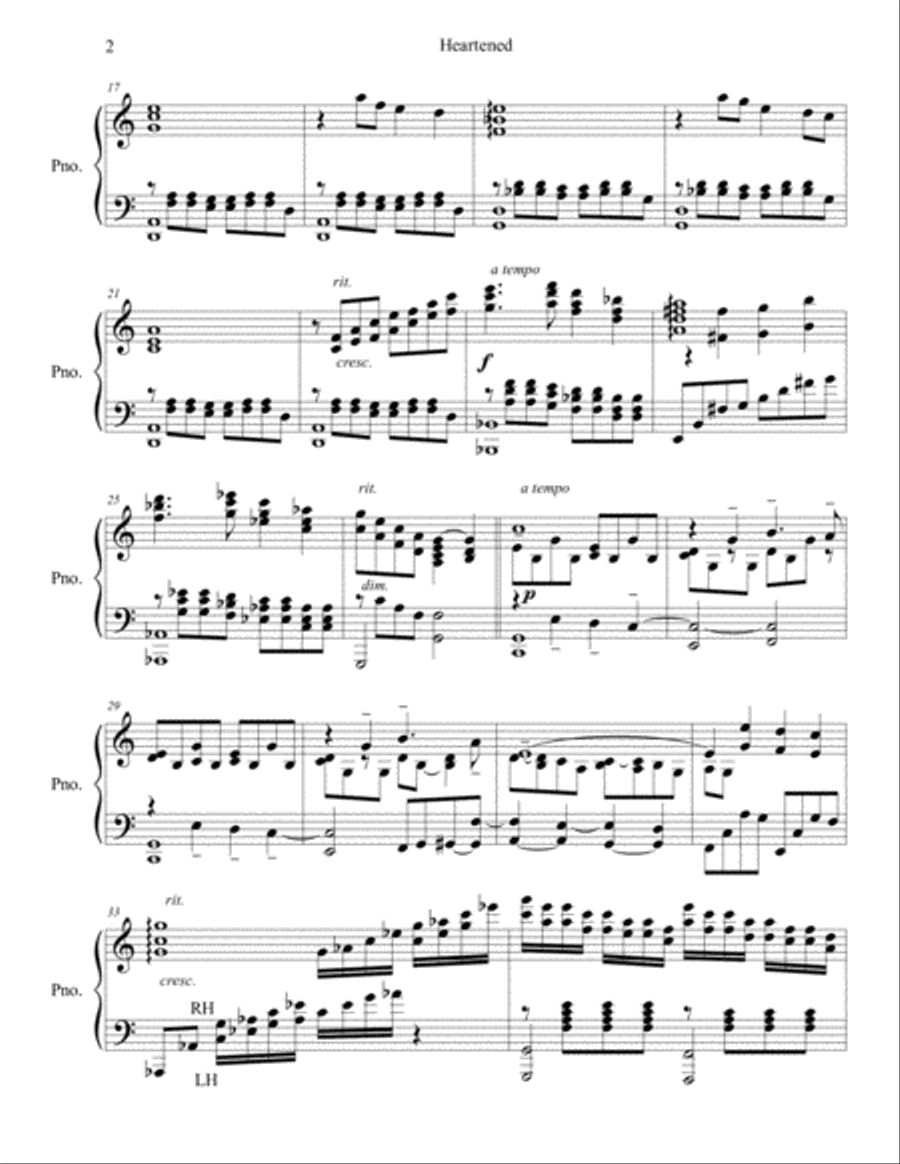 Heartened (Meditation no. 7 for Solo Piano) Piano Solo scores gallery preview page 2