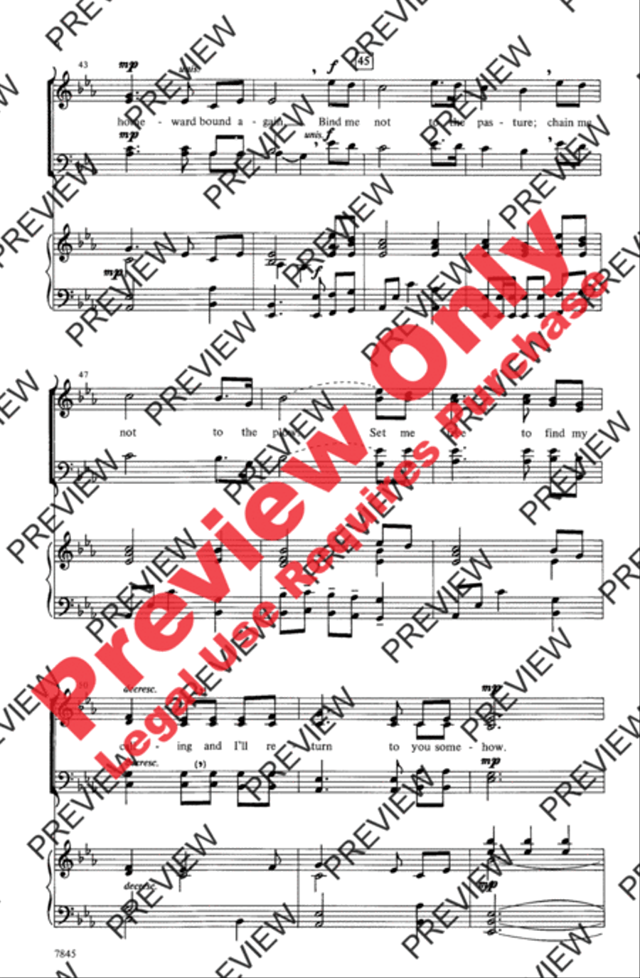 Homeward Bound 4-Part scores gallery preview page 6