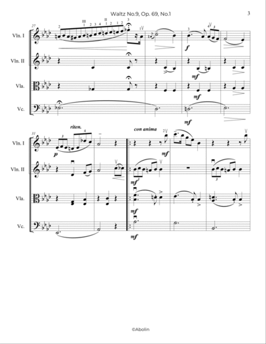 Chopin: Waltz No.9, Op.69, No.1, 