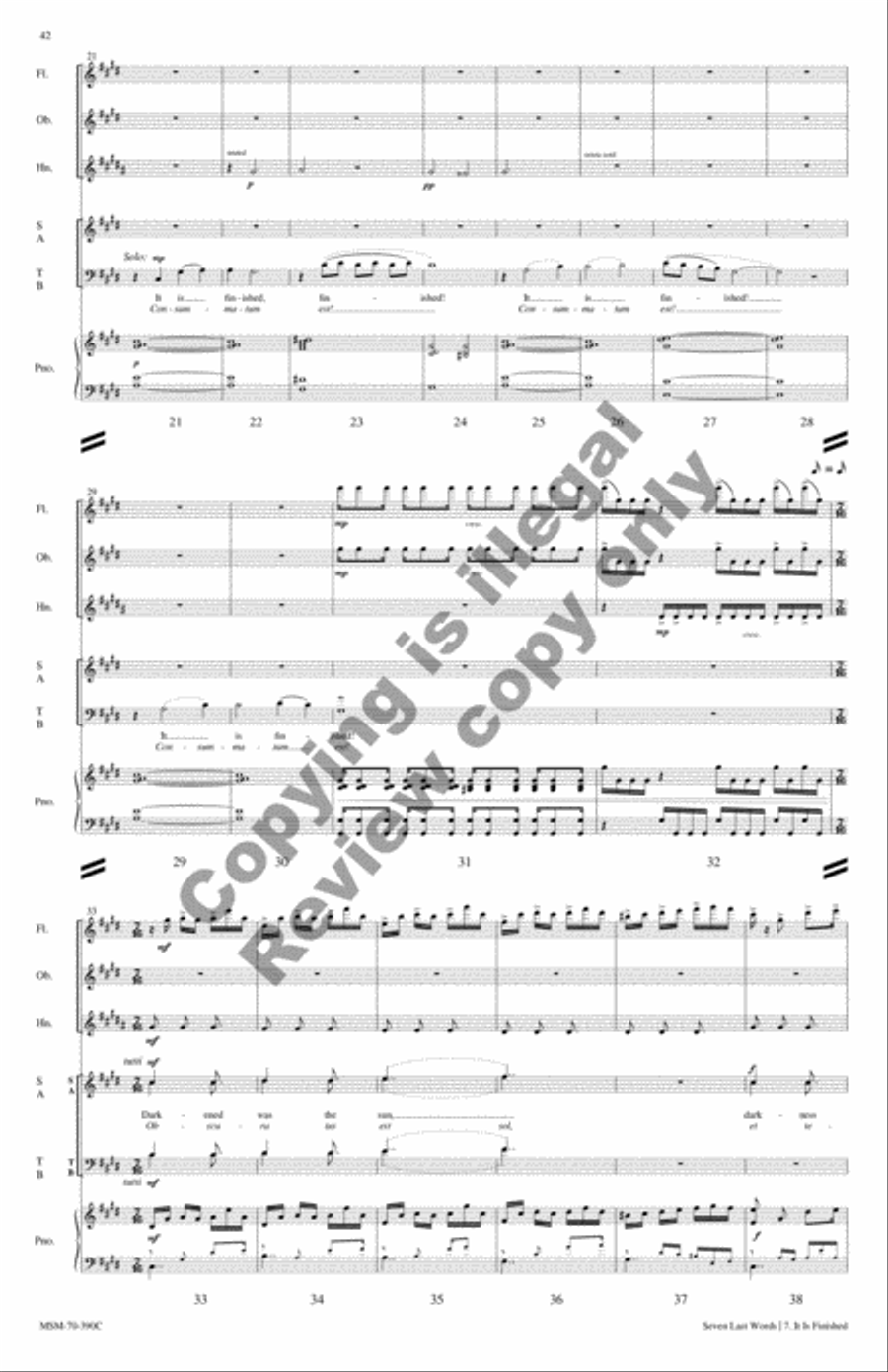 Seven Last Words (Chamber Ensemble Score) Choir scores gallery preview page 45