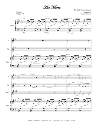 Ave Maria (Woodwind Quartet - Piano Accompaniment)