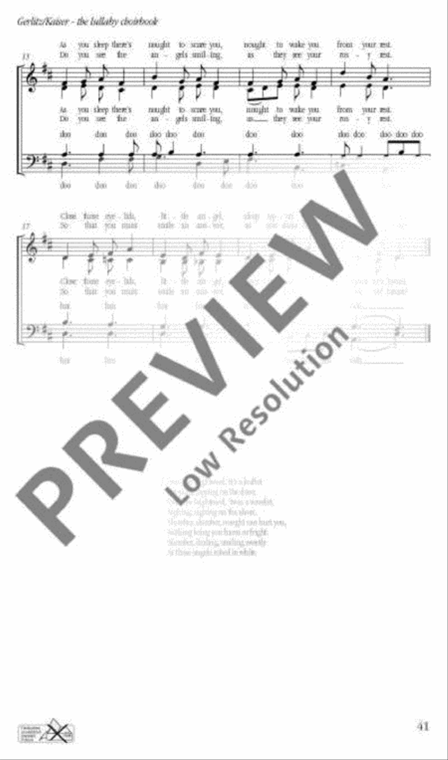 Irish Lullaby 4-Part scores gallery preview page 3