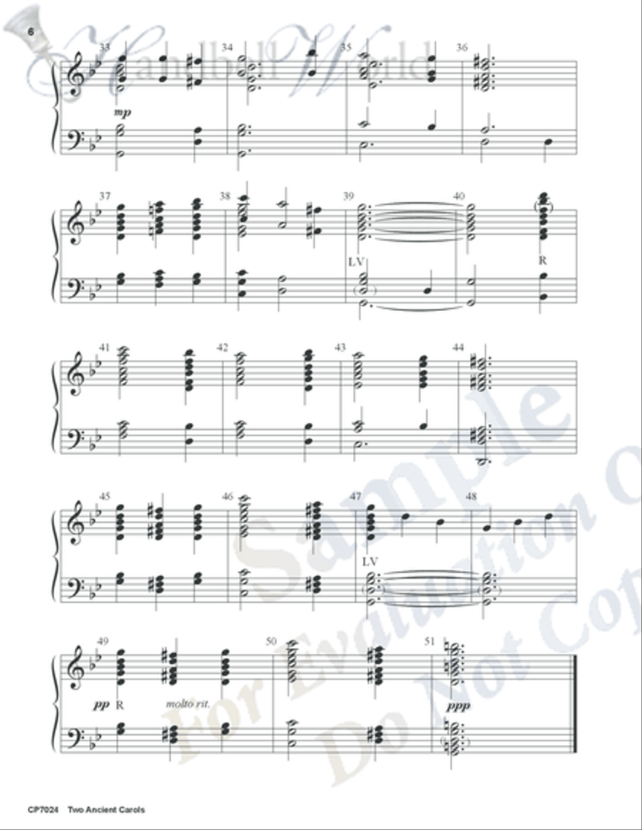 Two Ancient Carols Two Ancient Carols 5-Octaves scores gallery preview page 5