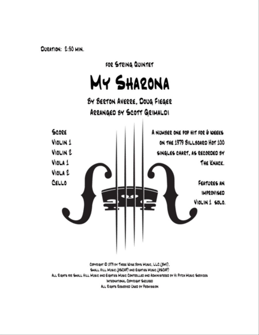 My Sharona String Trio scores gallery preview page 1