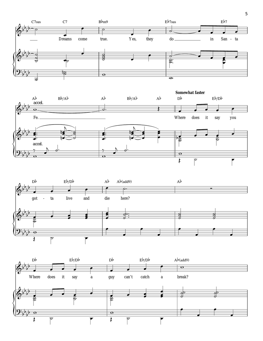 Santa Fe Piano, Vocal scores gallery preview page 5