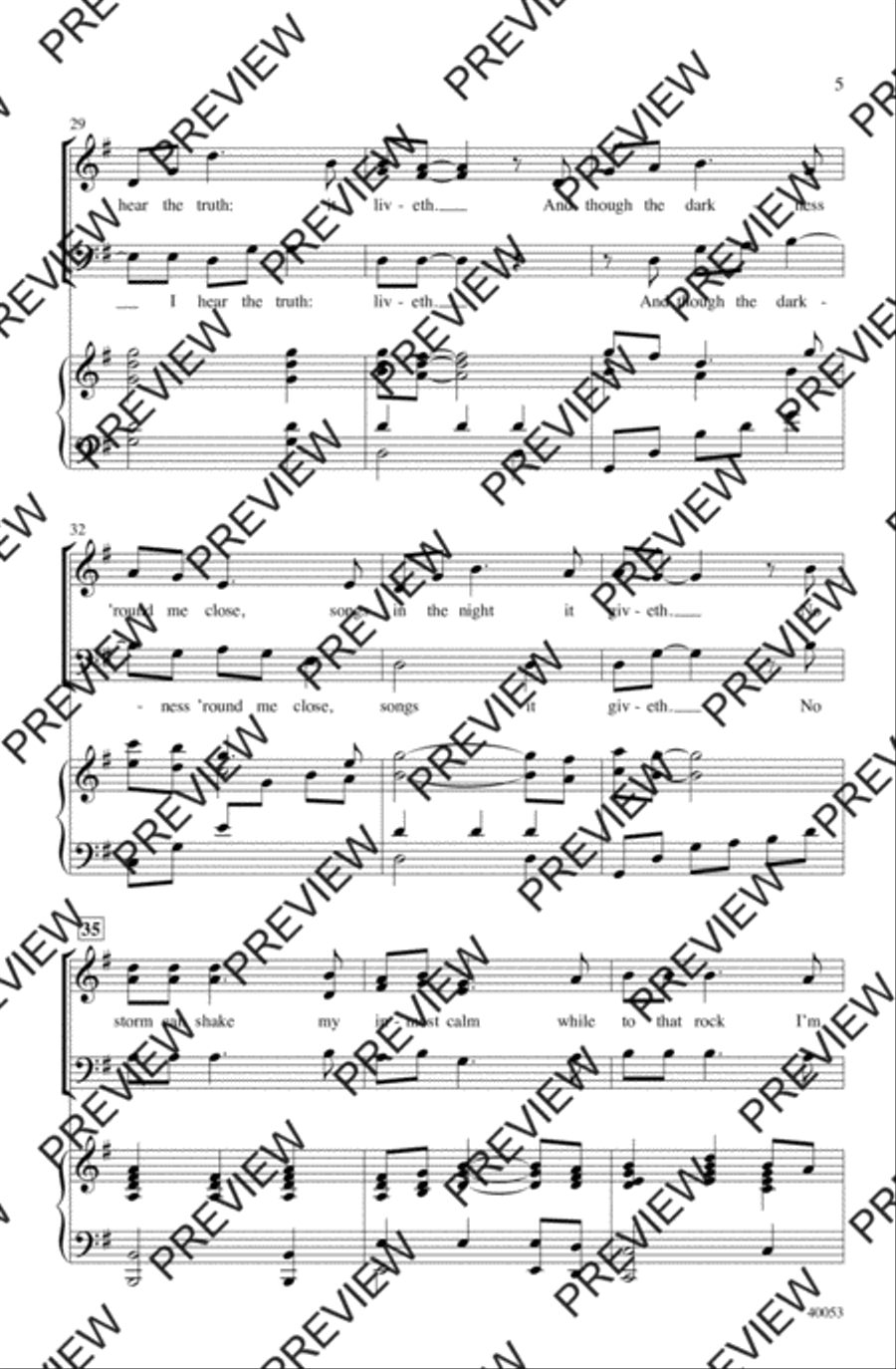 How Can I Keep from Singing? 3-Part scores gallery preview page 12