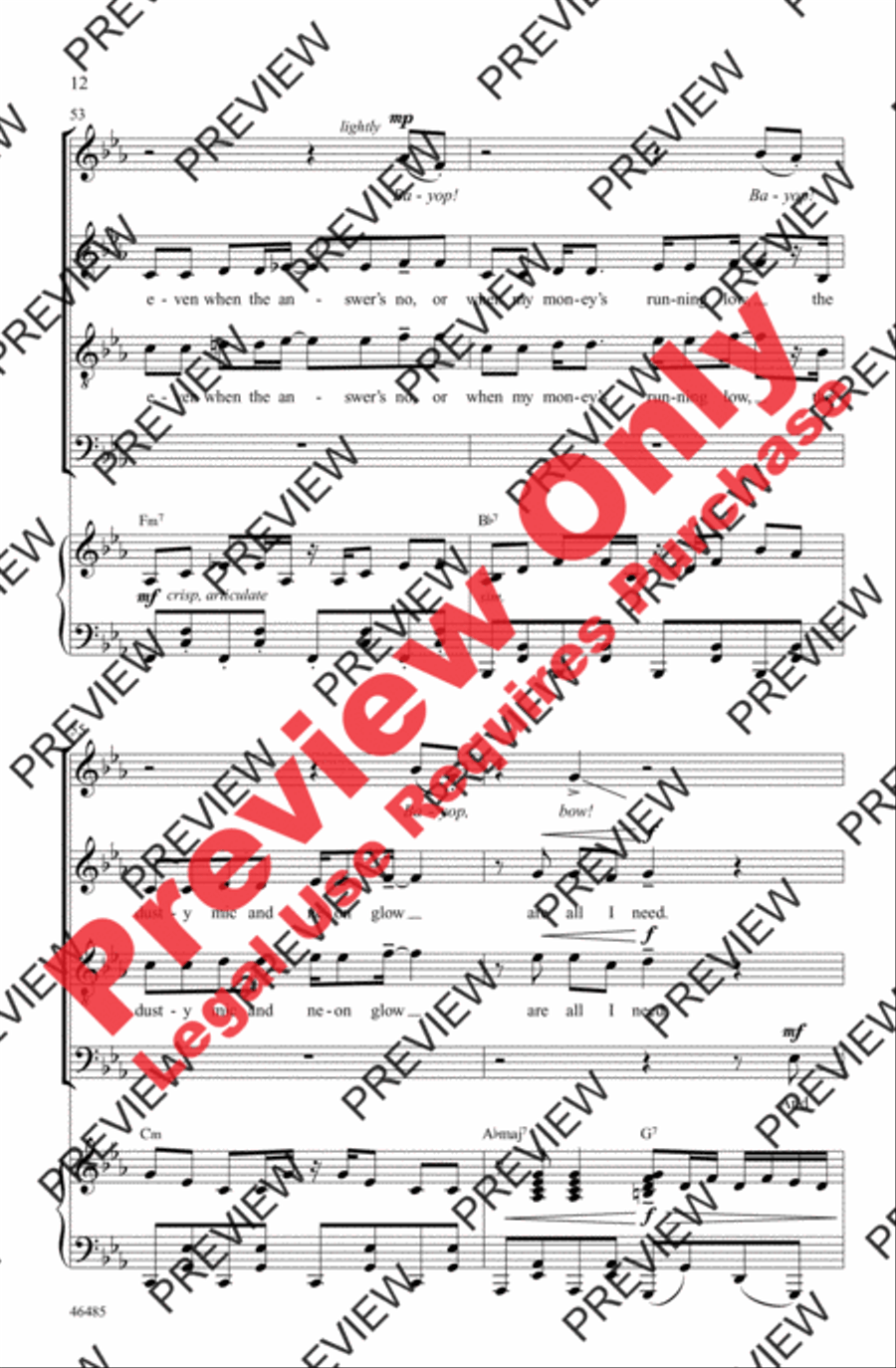 Another Day of Sun 4-Part scores gallery preview page 12