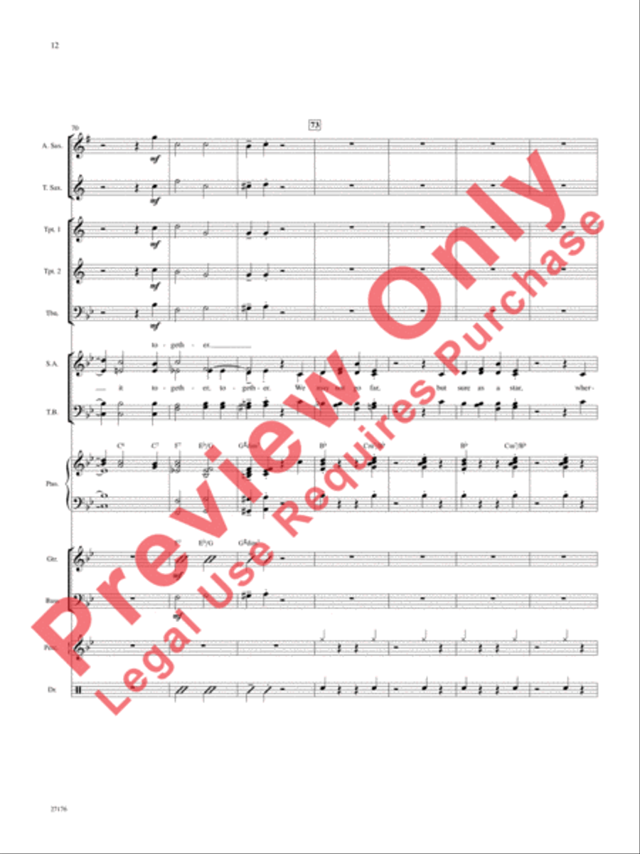 Together Wherever We Go Choir scores gallery preview page 13