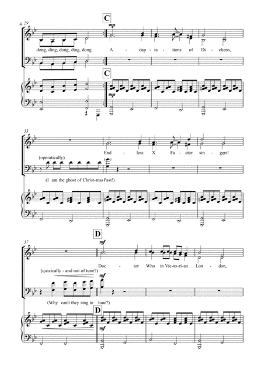 (This is our) Cheesy Christmas Song 4-Part scores gallery preview page 4