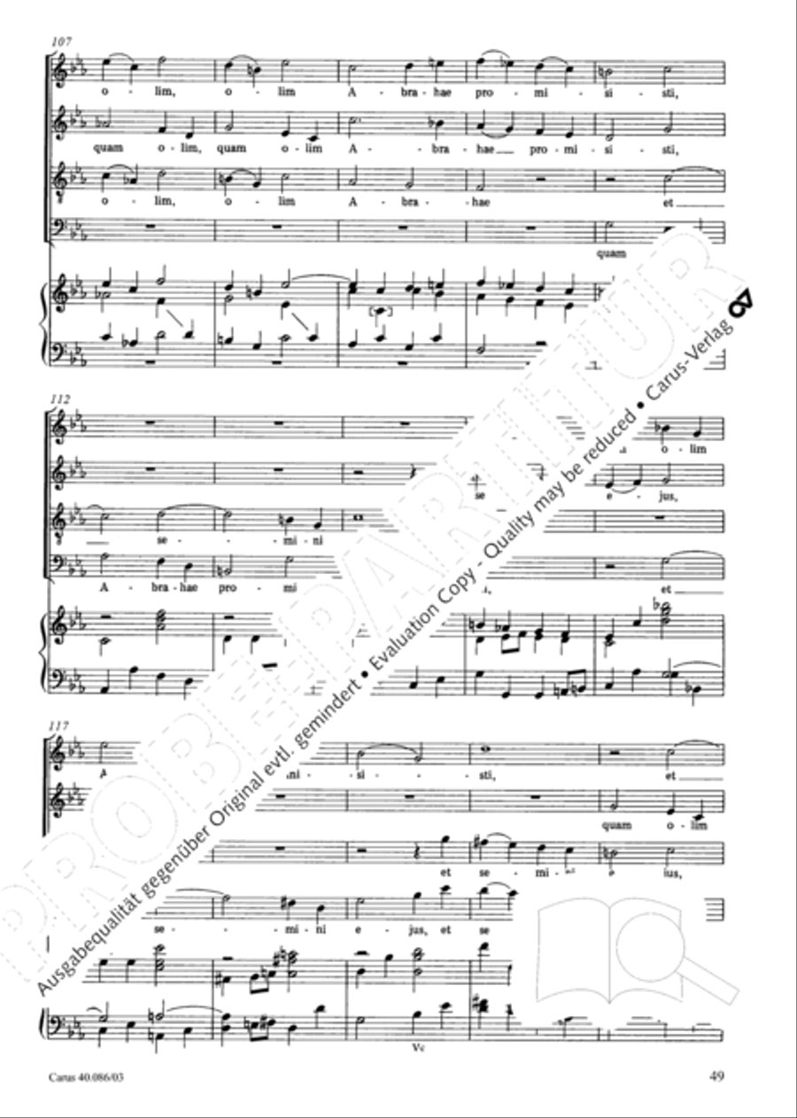Requiem in C minor 4-Part scores gallery preview page 50