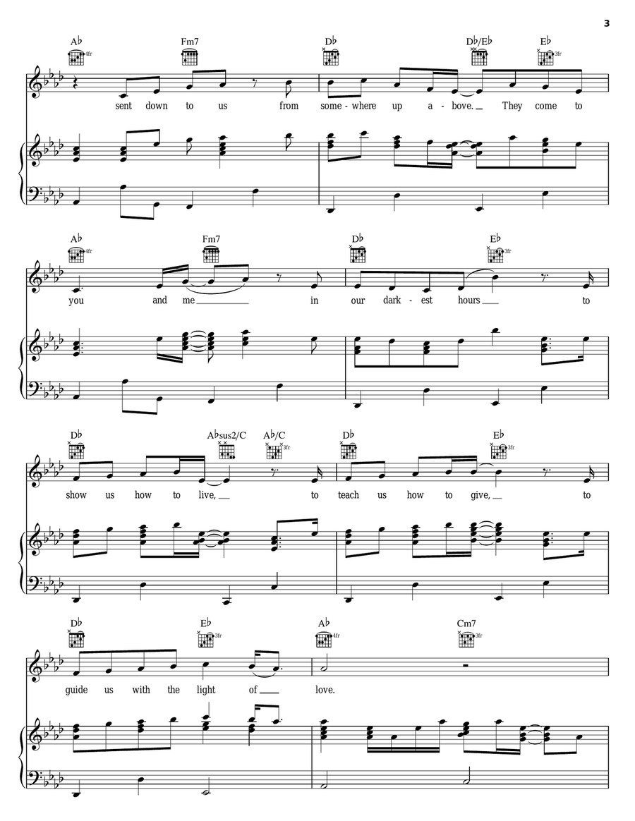 Angels Among Us Piano, Vocal, Guitar scores gallery preview page 3
