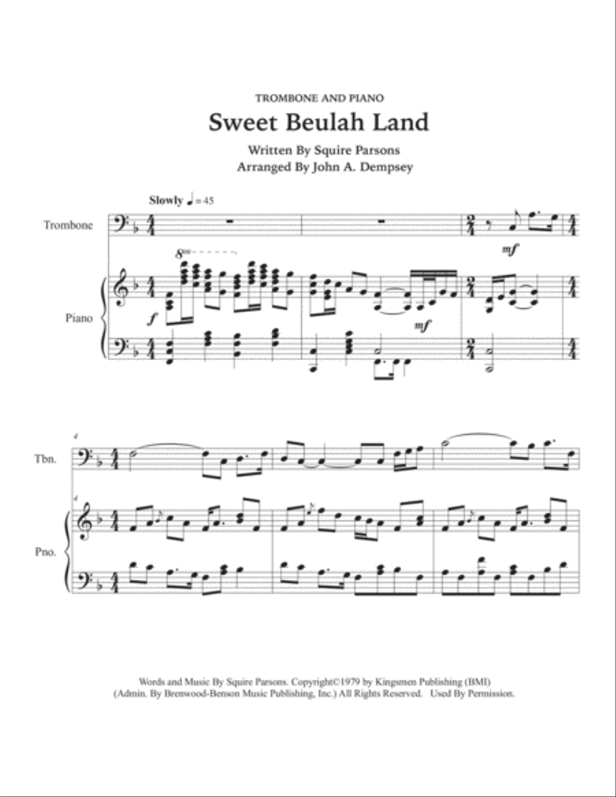 Sweet Beulah Land Sweet Beulah Land Piano scores gallery preview page 5