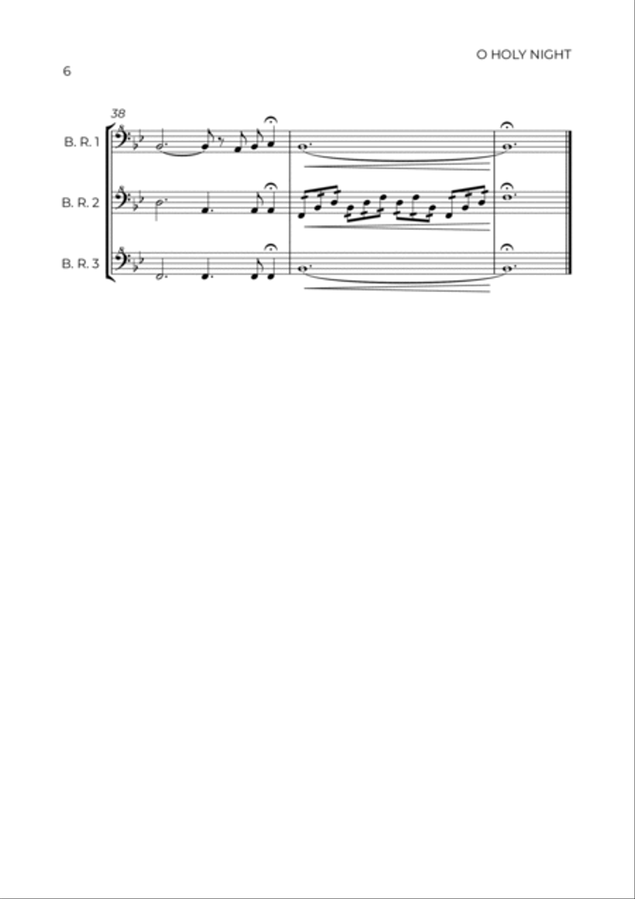 O Holy Night Bass Recorder scores gallery preview page 6