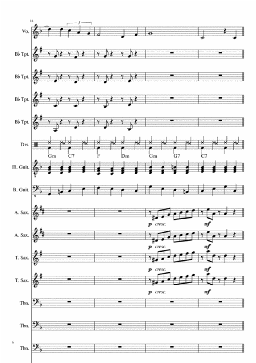 Beyond The Sea Piano, Vocal, Guitar scores gallery preview page 6