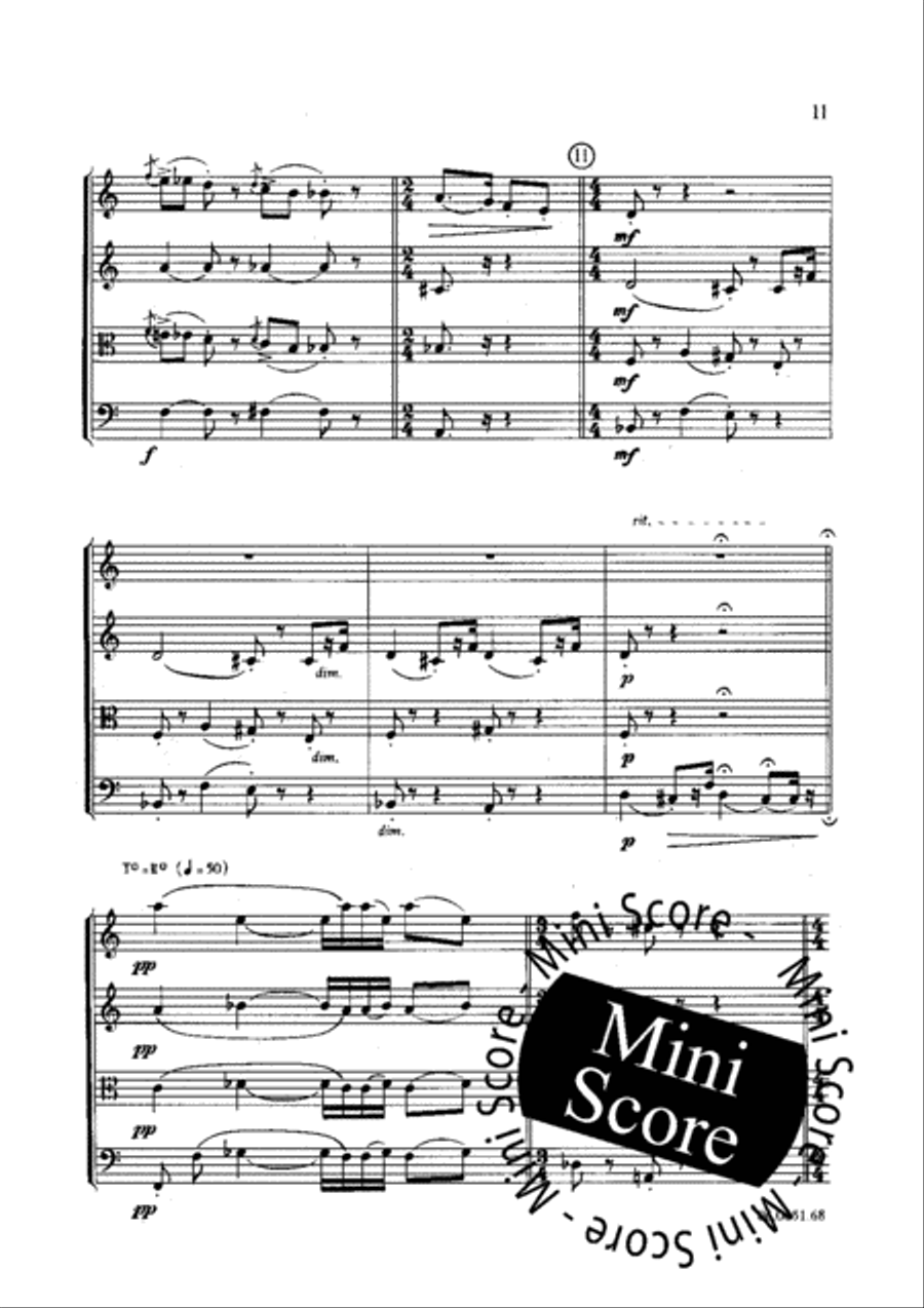 Intermede I Saxophone Quartet scores gallery preview page 13