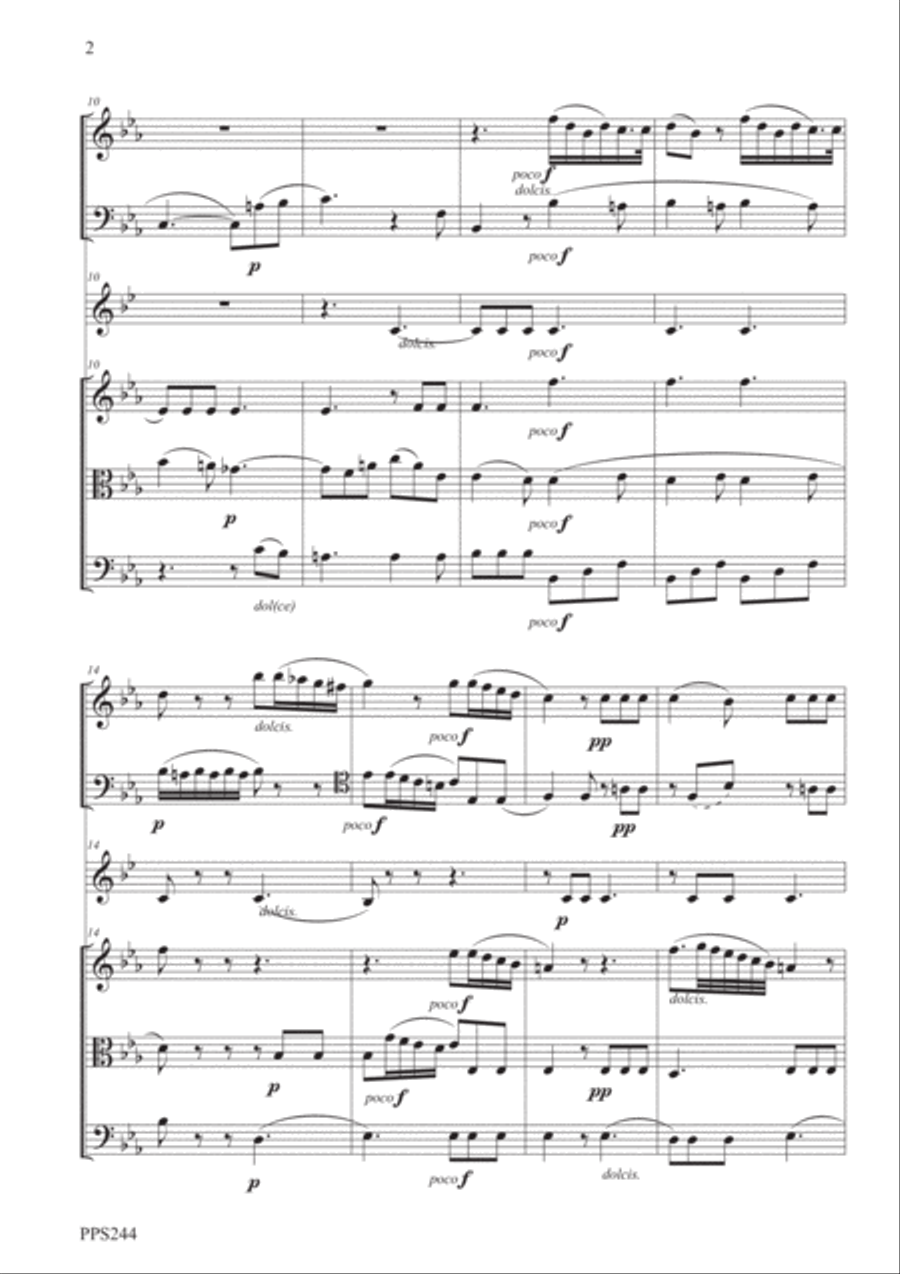 BOCCHERINI SEXTET IN Eb MAJOR G. 467 for flute, bassoon, horn, violin, viola & double bass Small Ensemble scores gallery preview page 2