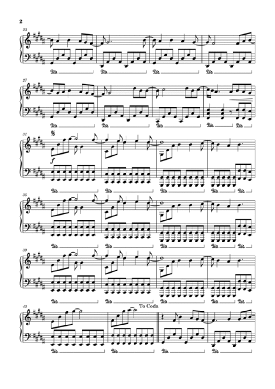 Join Me In Death Piano Solo scores gallery preview page 2