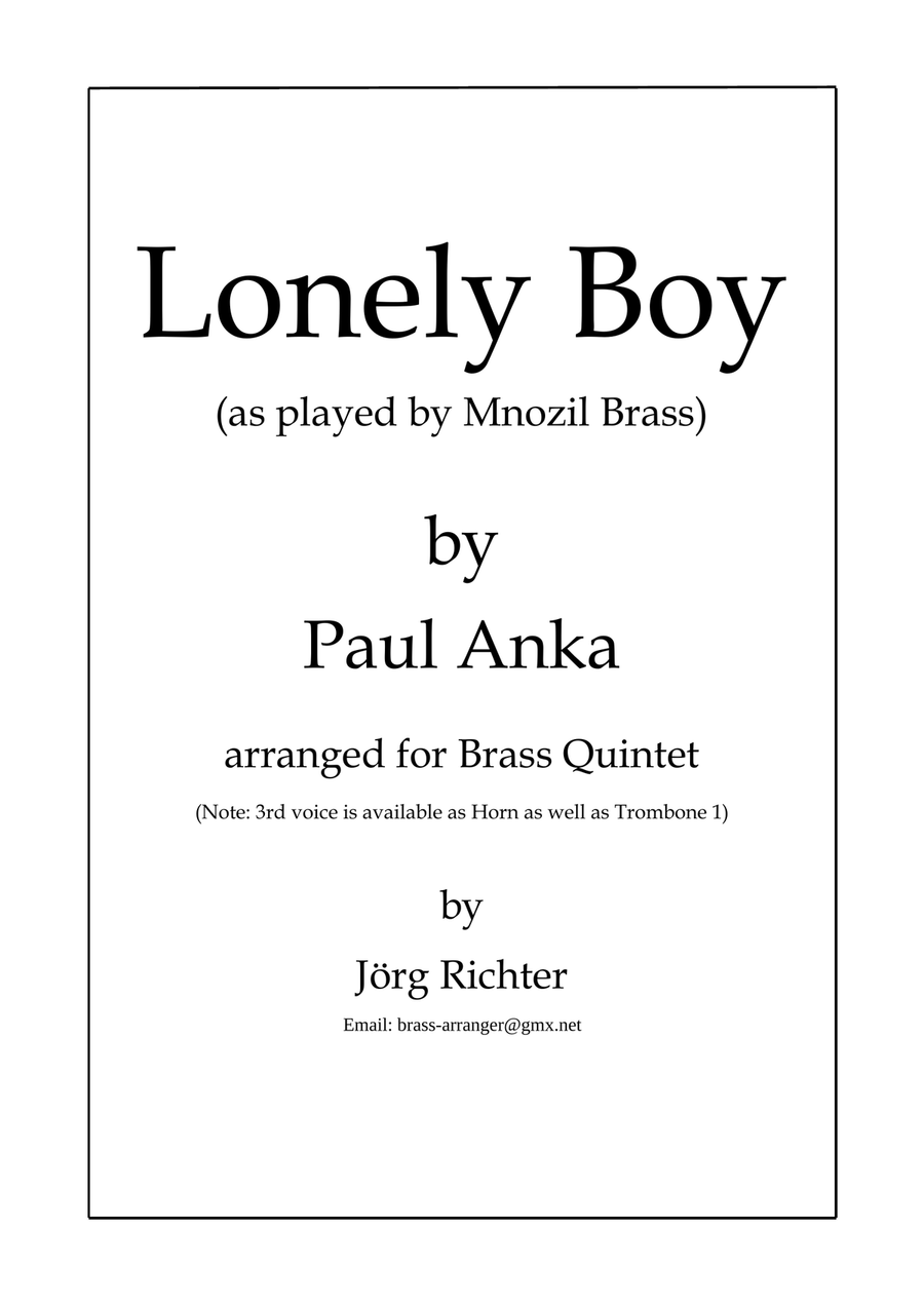 Lonely Boy Brass Ensemble scores gallery preview page 1